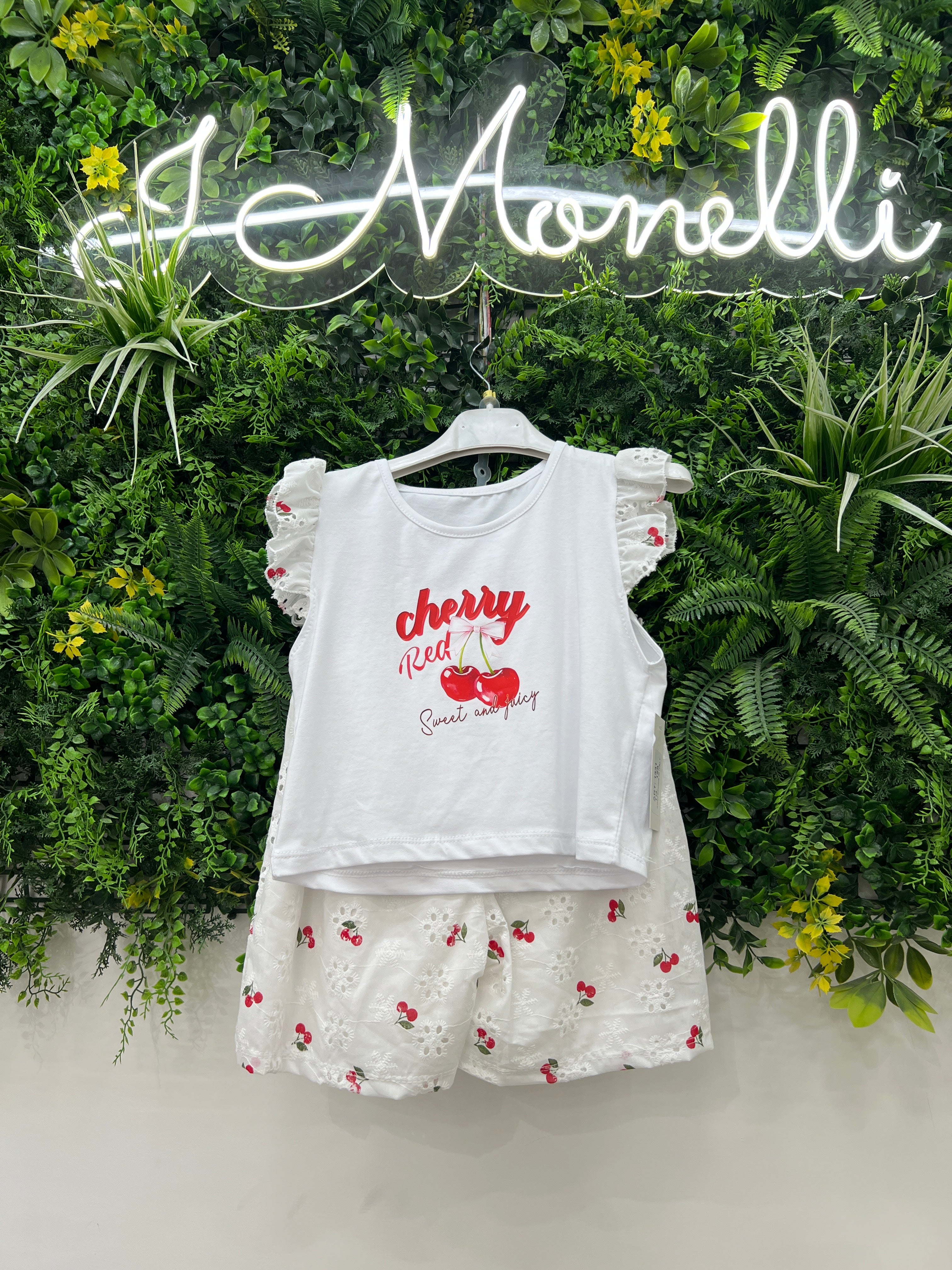 Completo bimba 2 pezzi ciliegia