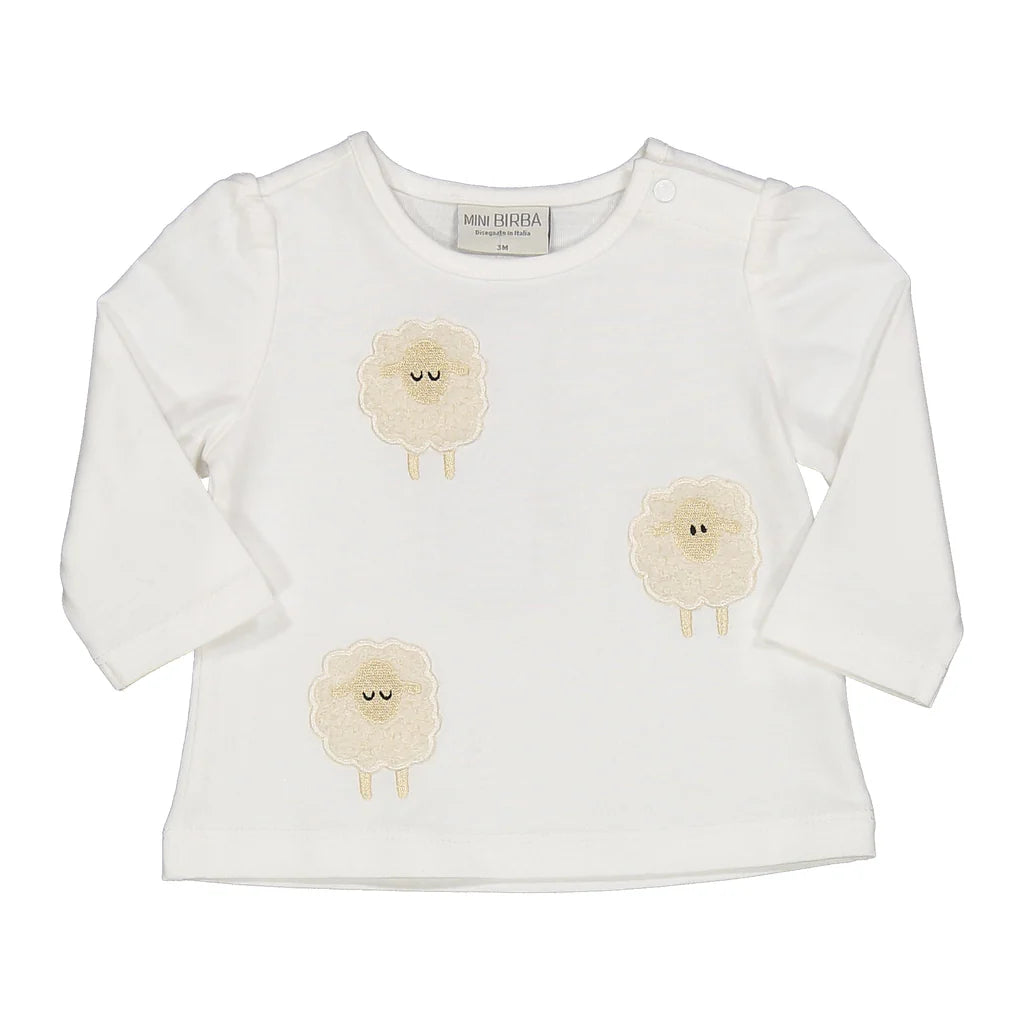 T-shirt pecorelle 3D neonata BIRBA