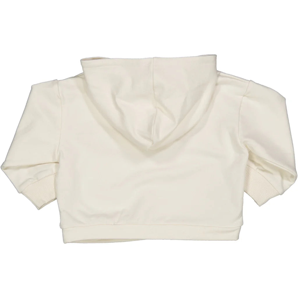 Hoodie crop con scritta paillettes bimba BIRBA