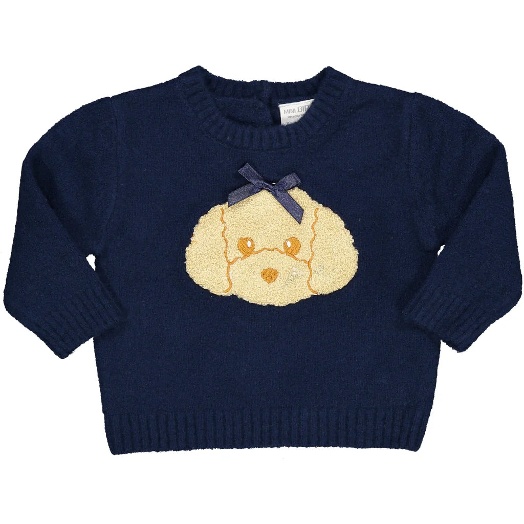 Maglioncino tricot con barboncino neonata BIRBA