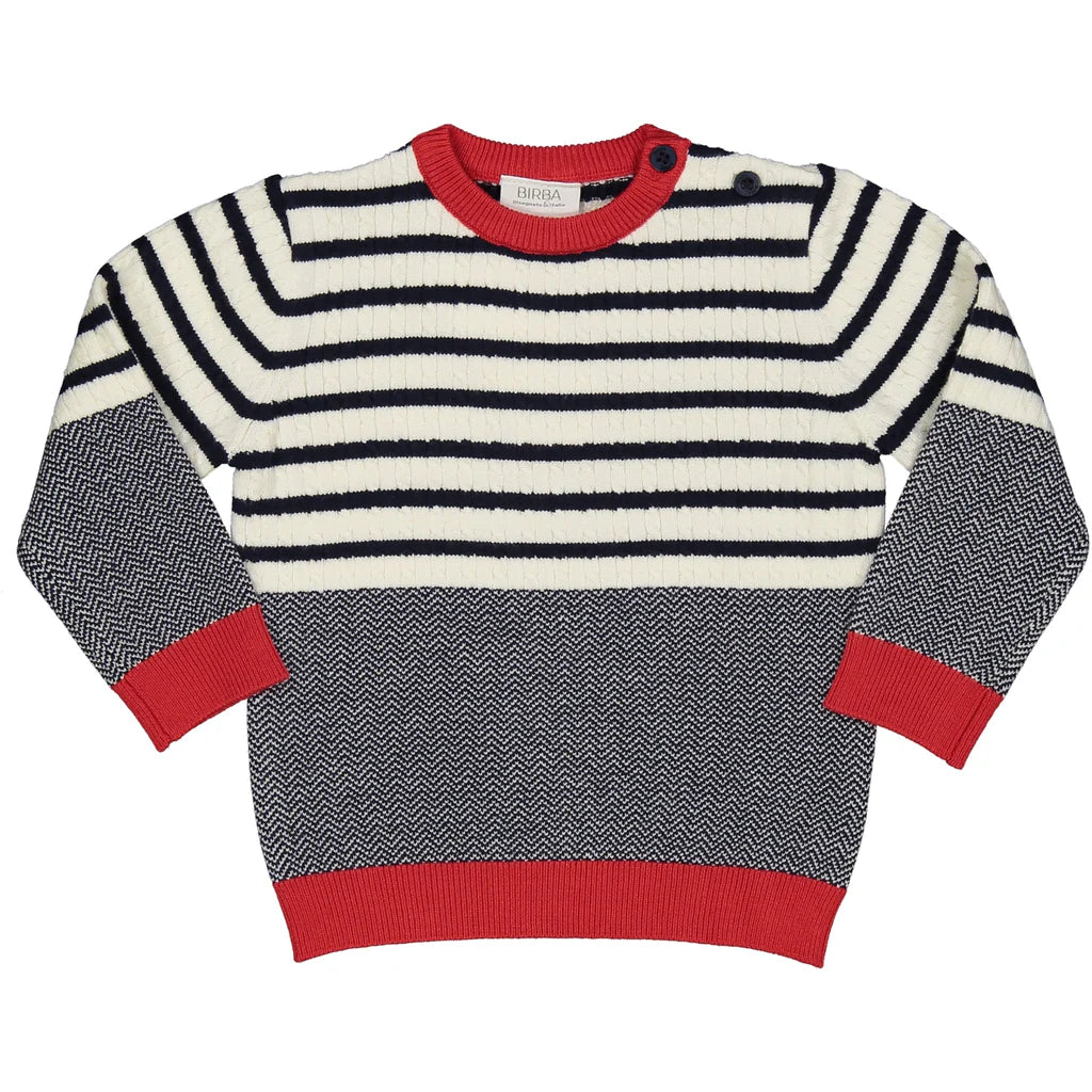 Maglioncino tricot rigato bimbo BIRBA