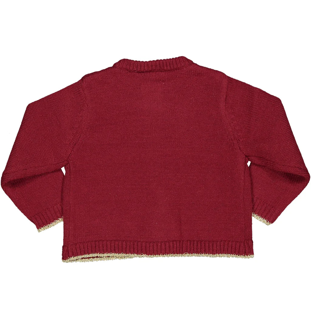 Cardigan tricot con bordi lurex neonata BIRBA
